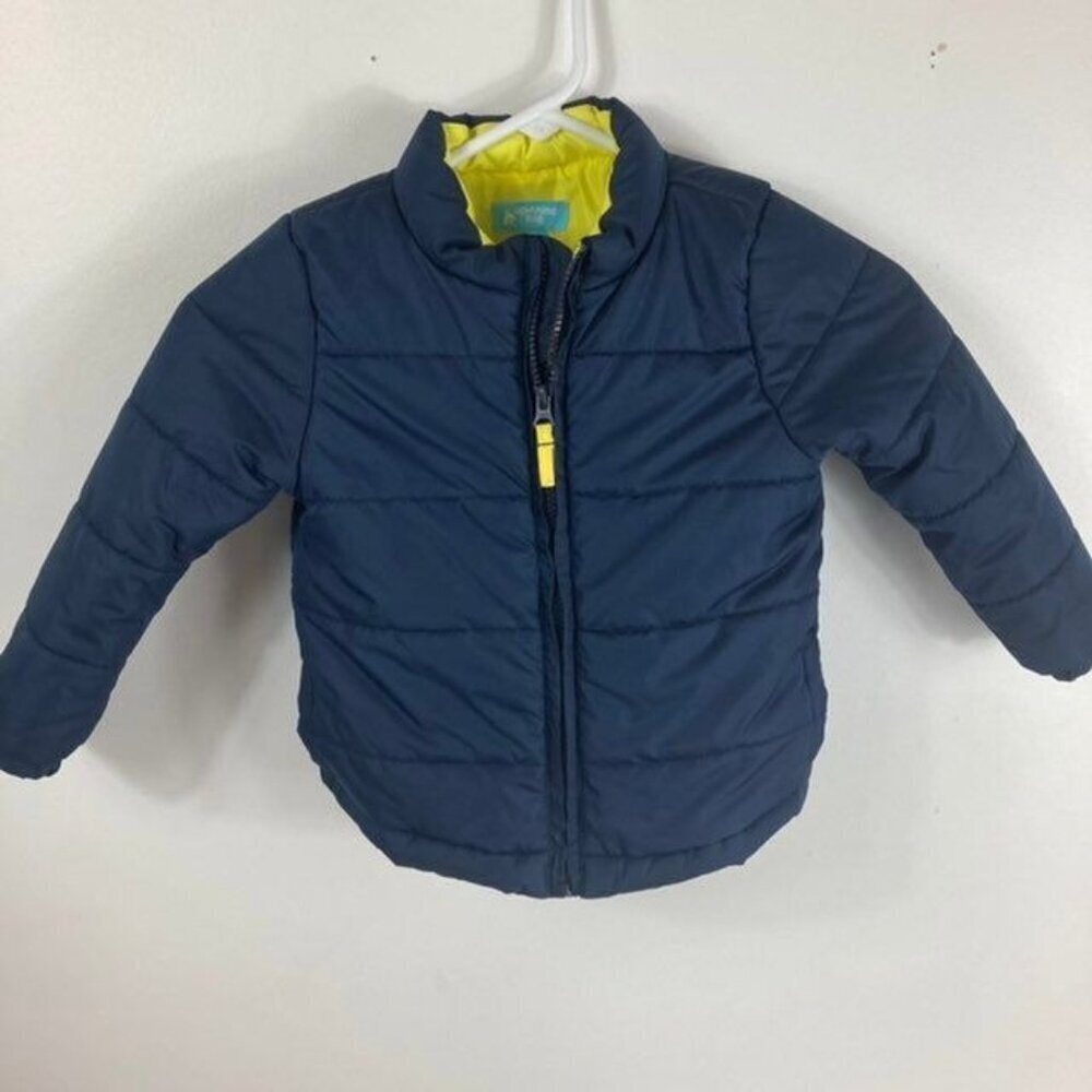 Boys Lightening Bug Zip Puffer Jacket‎ Blue 4T